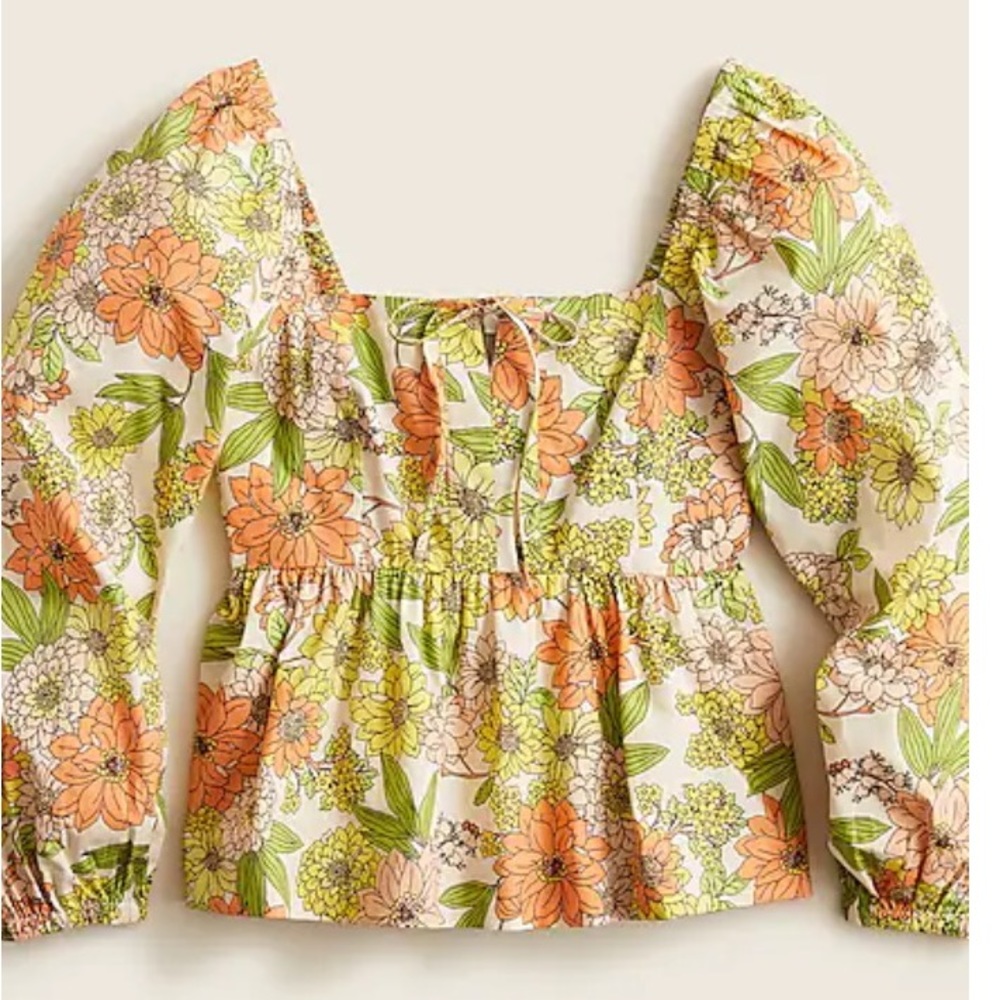 J Crew Floral Blouse